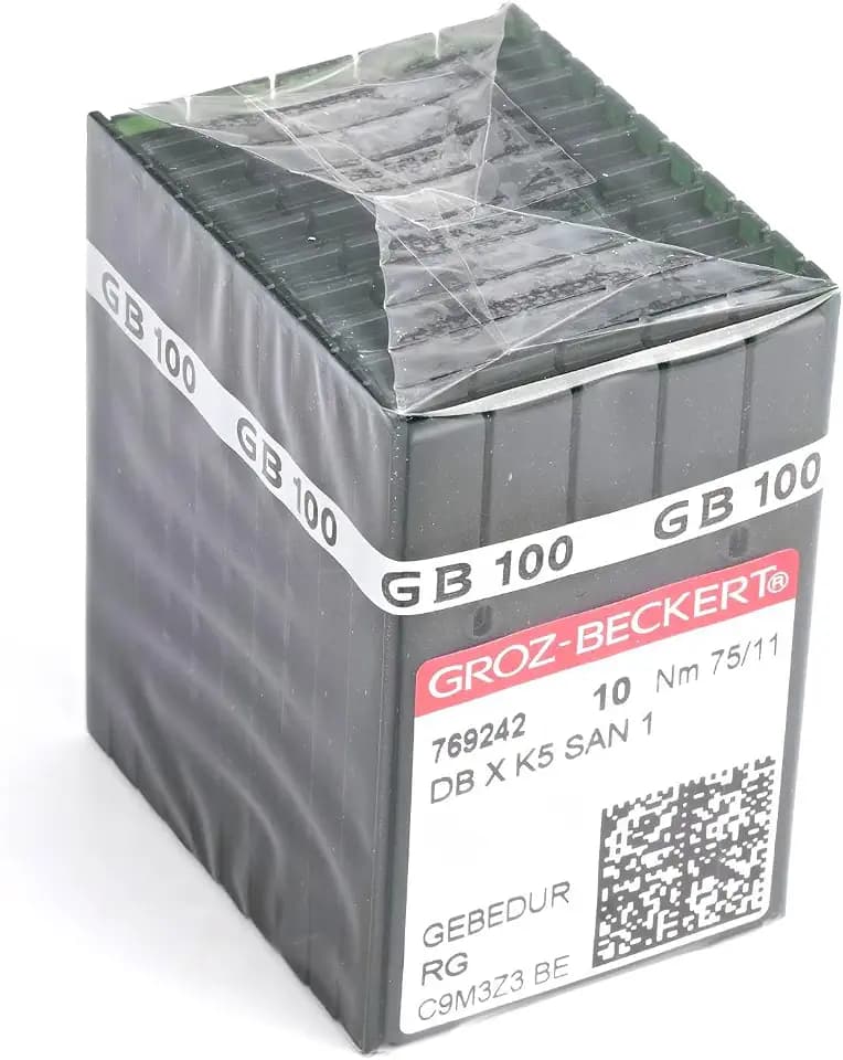 GROZ-BECKERT 100PCS DBXK5 SAN1 GEBEDUR Titanium Coated Industrial Embroidery Machine Needles Compatible with Tajima Barudan SWF (75/11)