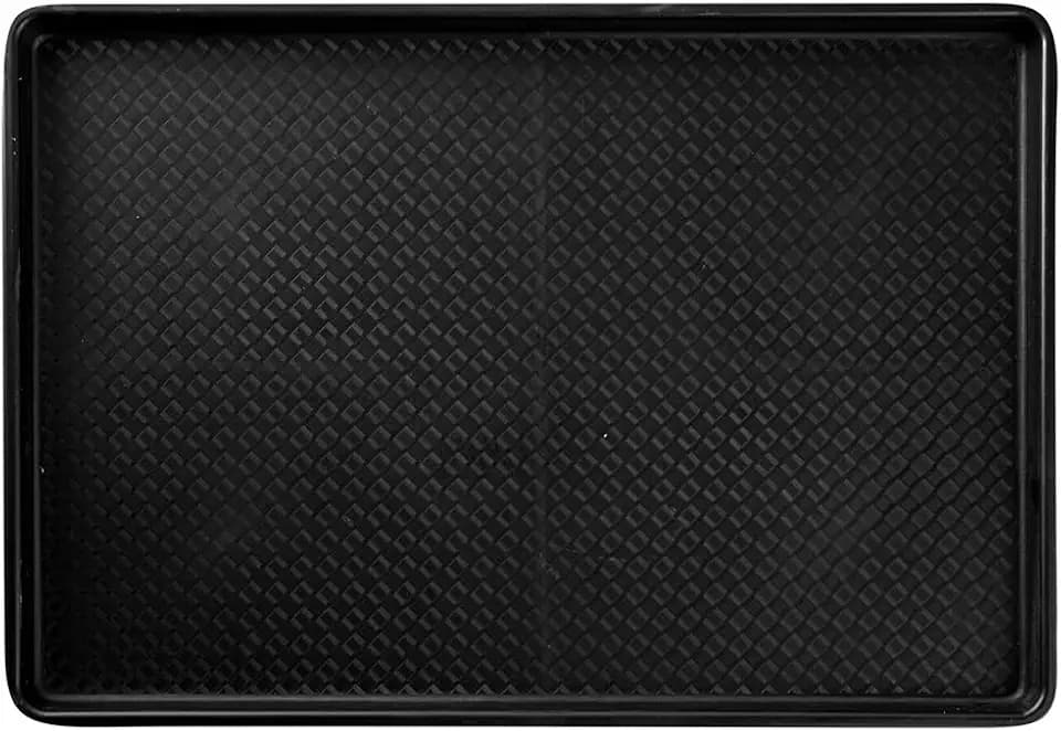 Restaurantware-Chef 101 1 Market Tray, 26 x 18 Inch Rectangle Serving Tray - for Hot Or Cold Food, Open-Top Design, Black Plastic Display Dish, Raised Edges, Durable, for Pastries Or Appetizers