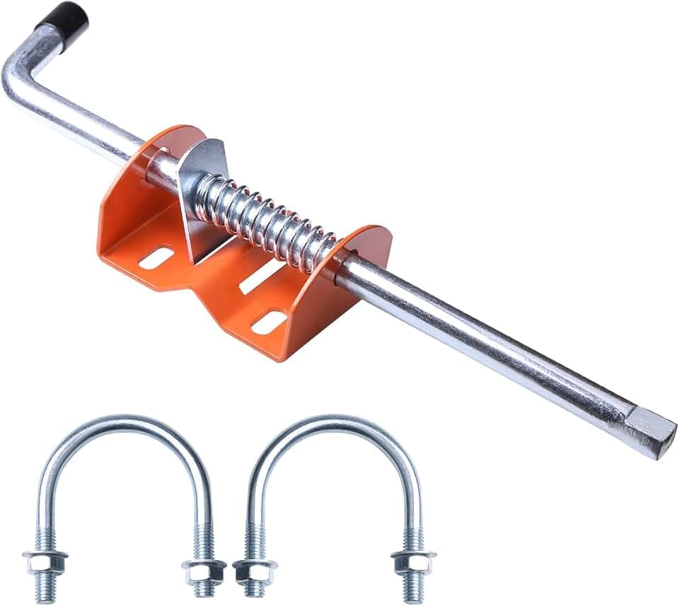 Heavy Duty Gate Anchor Cane Bolt – 17 Inch Drop Rod Stake for Farm, Garden, Ranch Fence Gates – Prevent Swinging & Sagging – Zinc Plated Steel