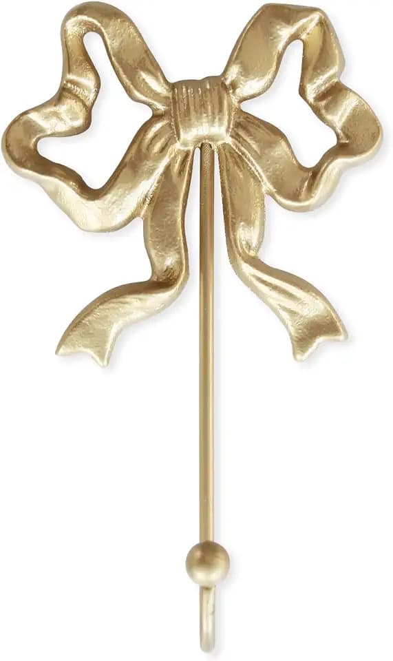 Single Bow Hook,Gold Cast Iron Hook,Size(S):4.1x6.5 inches