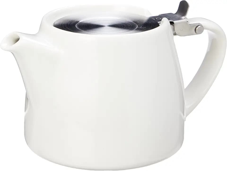 Forlife Stump Teapot 400 mL, White, Ceramic