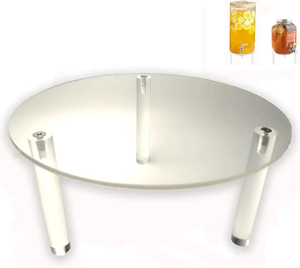 Drink Dispenser Stand,Clear Acrylic Stands,Fit Max 7.87 Inch Diameter of Glass Drink Dispenser,Water Dispenser Stand for Parties and Events,Plant Stands,Cake Stand,Beverage Dispenser Stand Only