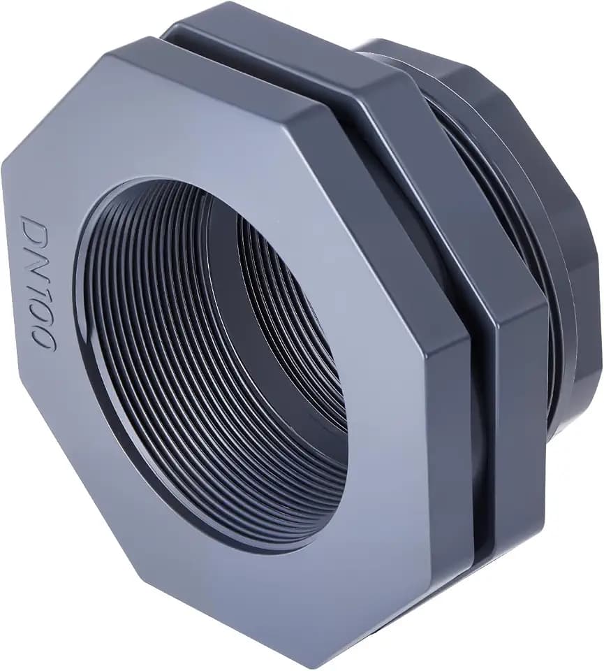 1 Pcs 4 Inch Bulkhead Fitting PVC Npt Tank Connector