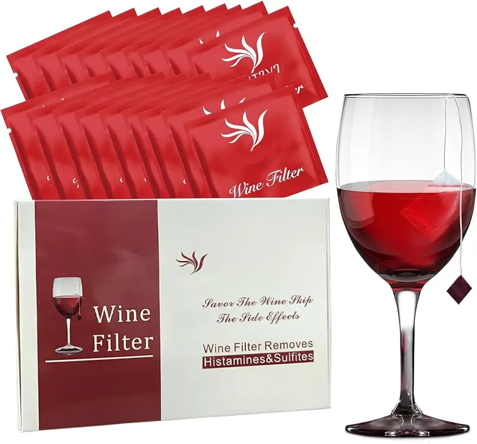 18 Pack Wine Filters, Wine Purifier To Remove Sulfite And Histamine