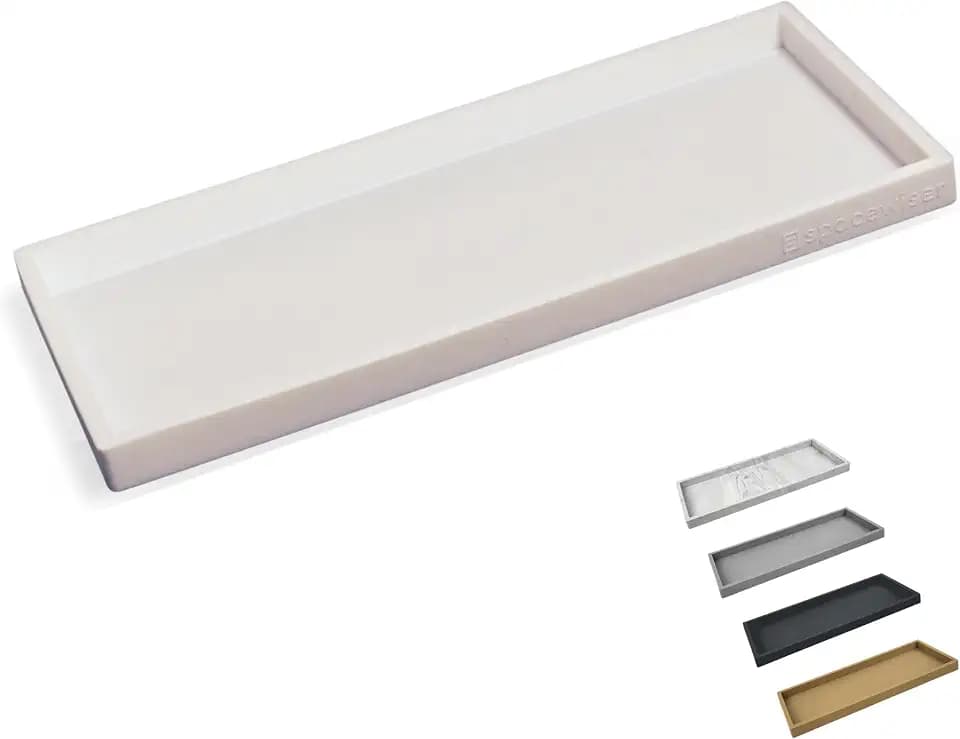 Spacewiser Silicone Countertop & Vanity Tray – 11.7” Bathroom Counter Tray