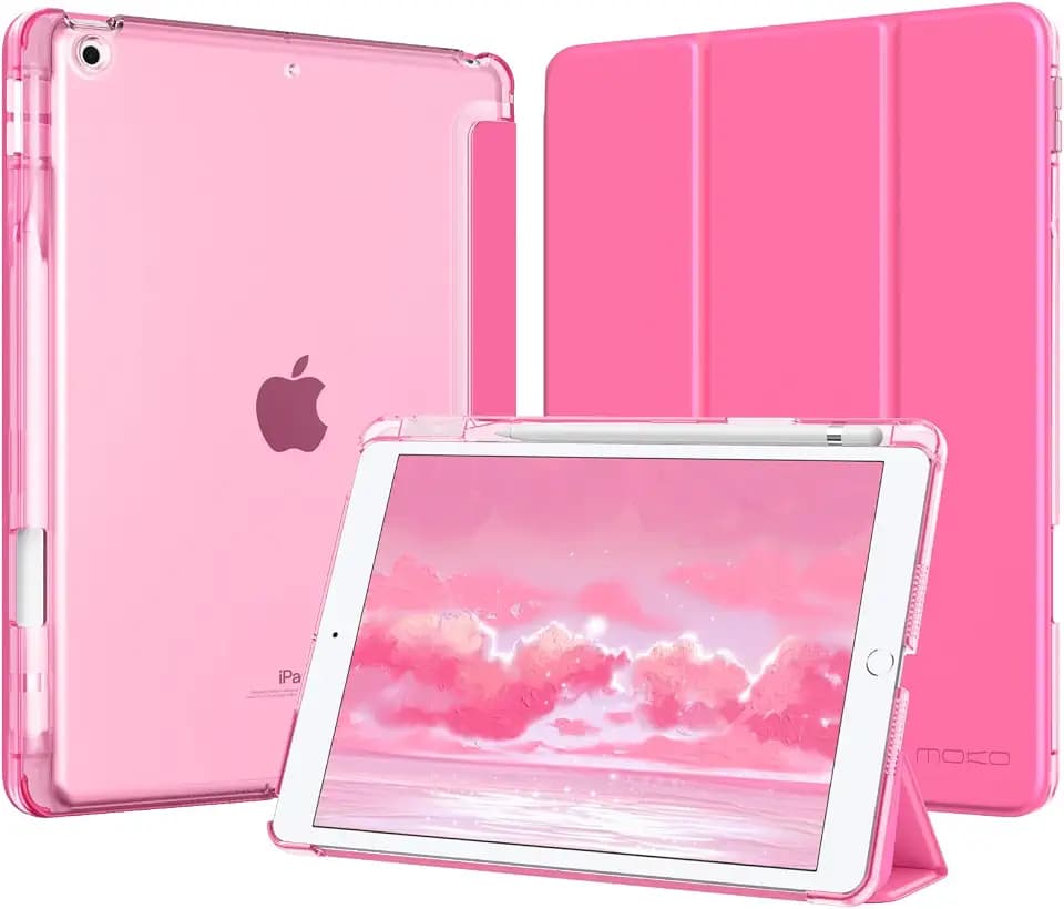 MoKo Leicht Hülle für iPad 9./8./7. Generation 10,2 Zoll mit Stifthalter