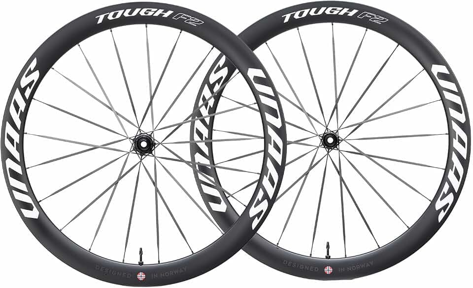 WINSPACE UNAAS Tough F Carbon Fiber Wheelset 700C Disc Brake Ultralight 50mm Depth Road Bike Wheels, Tubeless Ready.