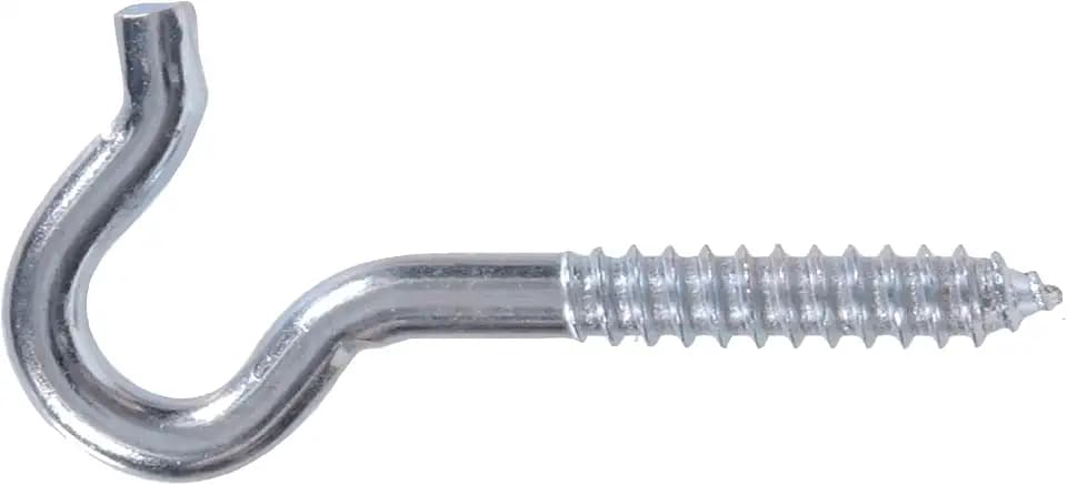 Hillman Hardware Essentials Ceiling Hook Zinc 1/4 Inch" x 4-1/4 Inch" 60 lb, 10 Pack 321804