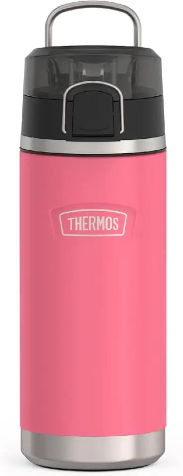 THERMOS ICON 18 oz Leak‑Proof Insulated Water Bottle with Spout, Keeps Drinks Cold 16 Hours, Carry Handle, Dishwasher Safe, Great for Travel, Work, School and Sports, Hot Pink