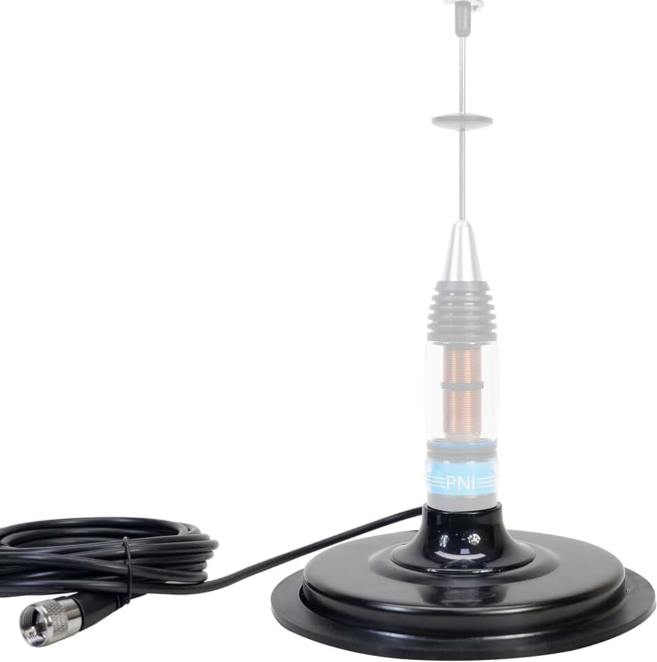 Magnetfuß PNI 170/PL 170 mm, schmal, inklusive 4m Kabel und Stecker PL259