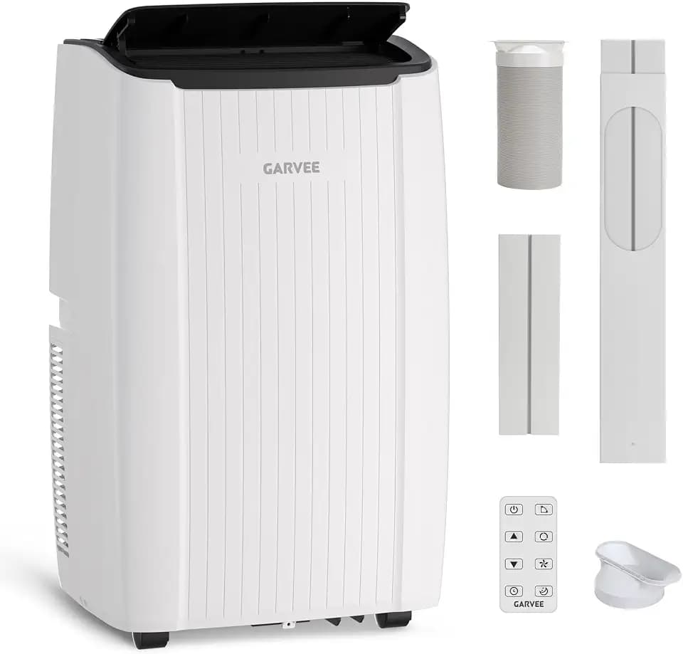 GarveeLife 14,000 BTU Portable Air Conditioner Cools up to750 Sq.Ft, 3-in-1 AC Poartable AC Unit with Dehumidifier & Fan, Cooling, Sleep Mode, Remote Control, Window Kit for Bedroom Living Room