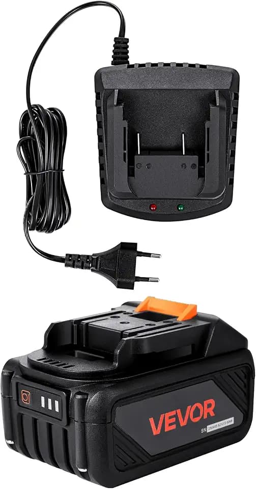 VEVOR 20 V tragbare Akku- und Ladegerät-Kombination, 4,0 Ah Lithium-Ionen-Akkupack, verlängerte Laufzeit, kompatibel mit Serienwerkzeugen, zum Austauschen und schnellen Aufladen