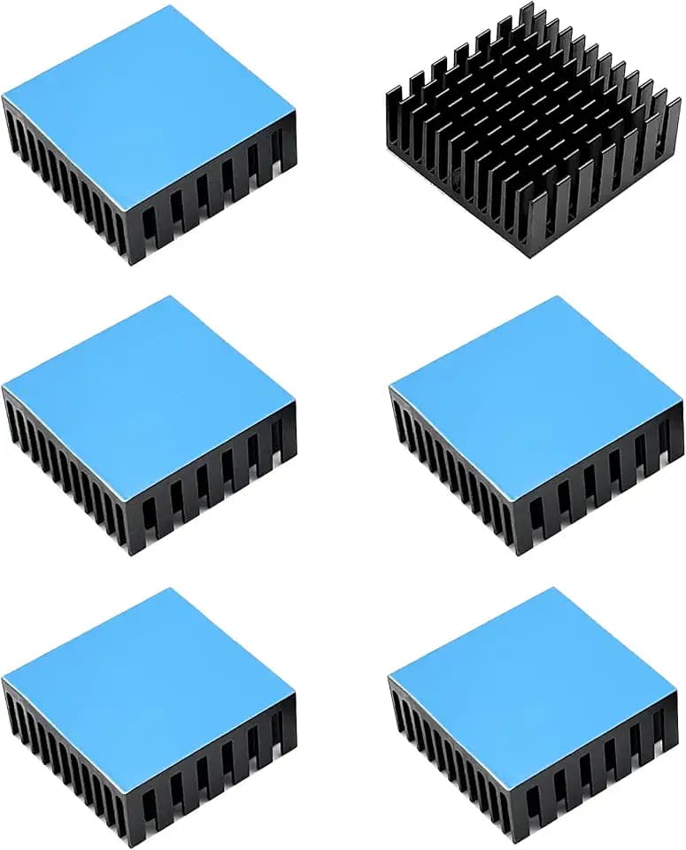 6 Stück 31 x 31 x 12 mm Kühlkörper-Kit + Wärmeleitendes Klebeband, Kühlkörper zum Kühlen von GPU-IC-Chips, VRAM, VGA, RAM, RAM