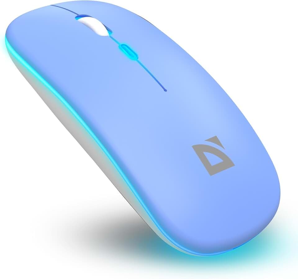 Defender Coda MB-261 – Bluetooth & 2.4GHz Maus, Wiederaufladbar, Slim Design, Silent Click, 1600 DPI, Kabellose Maus für Laptop Tablet (Blau)