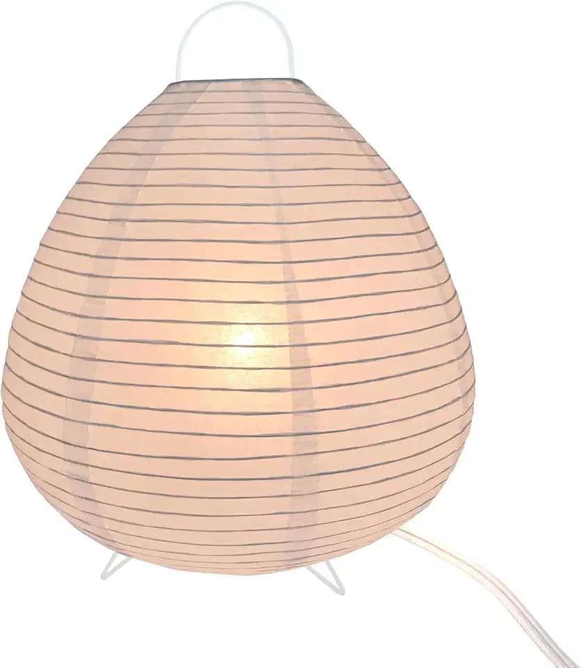 Rice Paper Lamp Desk Floor Lantern Nightstand Bedside Smalll Lamps for Bedroom Living Room Office Classroom Dorm (Egg, 13.5"x12"x12")