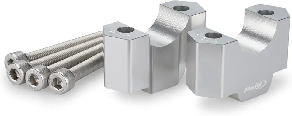 Puig 22183P Lenkerklemmen CNC-gefräst, Silber