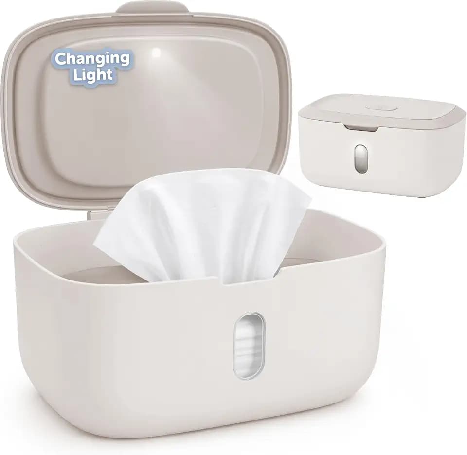 Jool Baby Wipes Dispenser – Built-in Changing Light (Oatmeal)