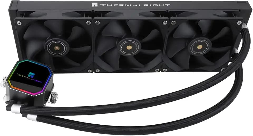 Thermalright Frozen Prism 360 Black AIO Wasserkühler, Flüssig-CPU-Kühler, 3×120mm PWM-Lüfter Wasser-Kühlsystem, 1850RPM High Speed, Kompatibel mit AMD/AM4/AM5&Intel LGA115X/1200/2011/1700/1851