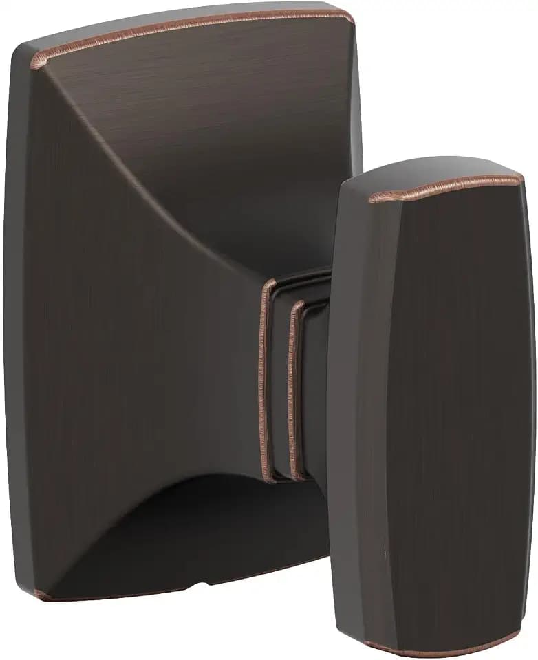 Amerock BH36010ORB | Oil Rubbed Bronze Single Robe Hook | 2-1/8 inch (54 mm) Length Towel Holder | Highland Ridge | Towel Hook for Bathroom | Bathroom Hardware | Bath Accessories