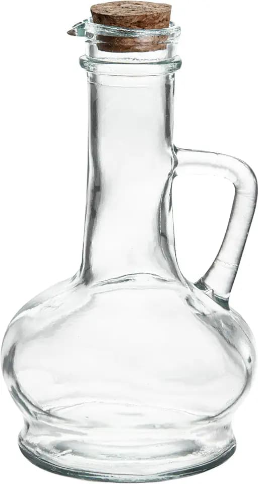 Restaurantware-RW Base 8-Ounce Olive Oil Dispenser, 1 Kitchen Oil Dispenser Bottle - With Cork Lid, Non-Leaking, Clear Glass Pourer, For Cooking Or Salad Dressings