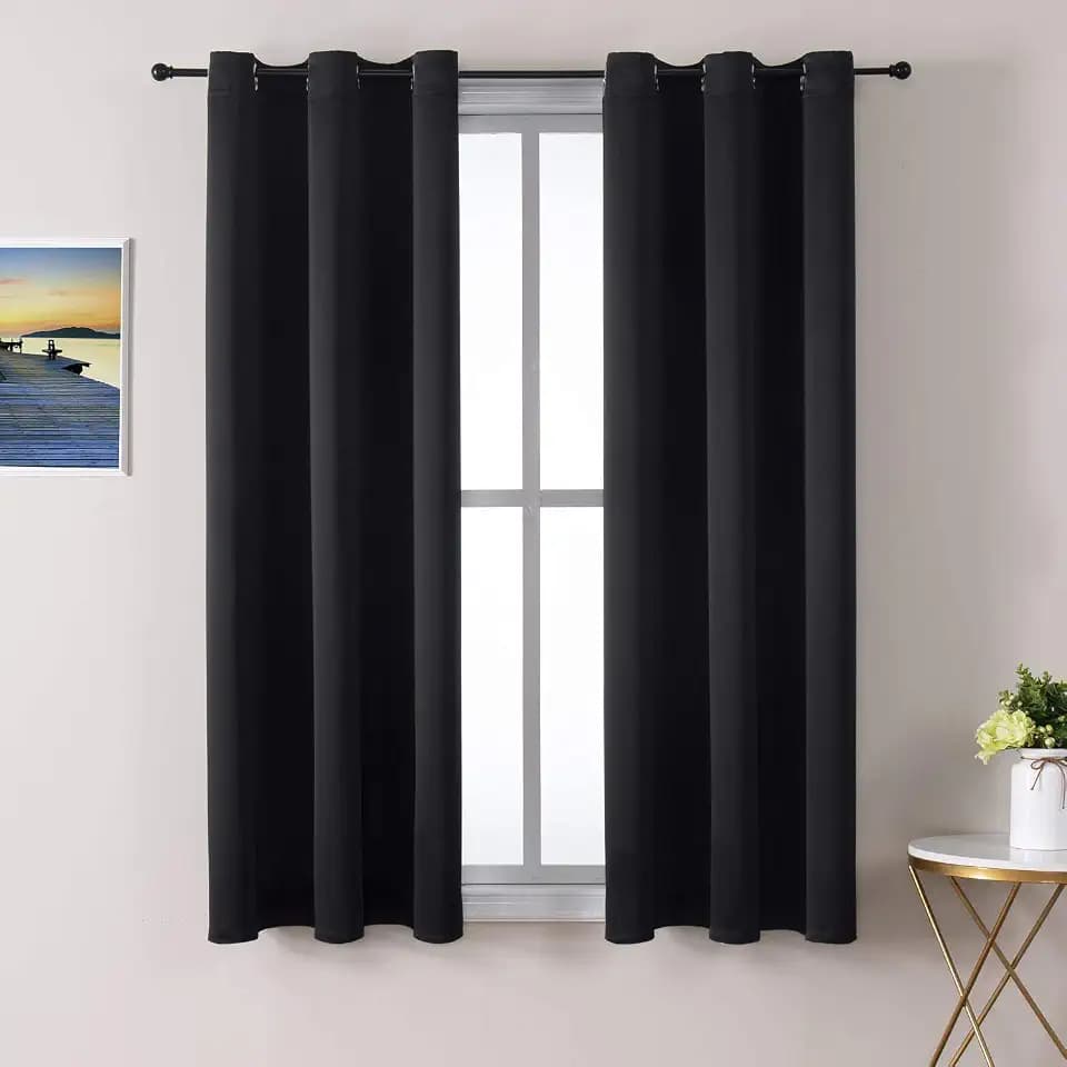 ChrisDowa Blackout Curtains for Bedroom and Living Room 45 Inches Long