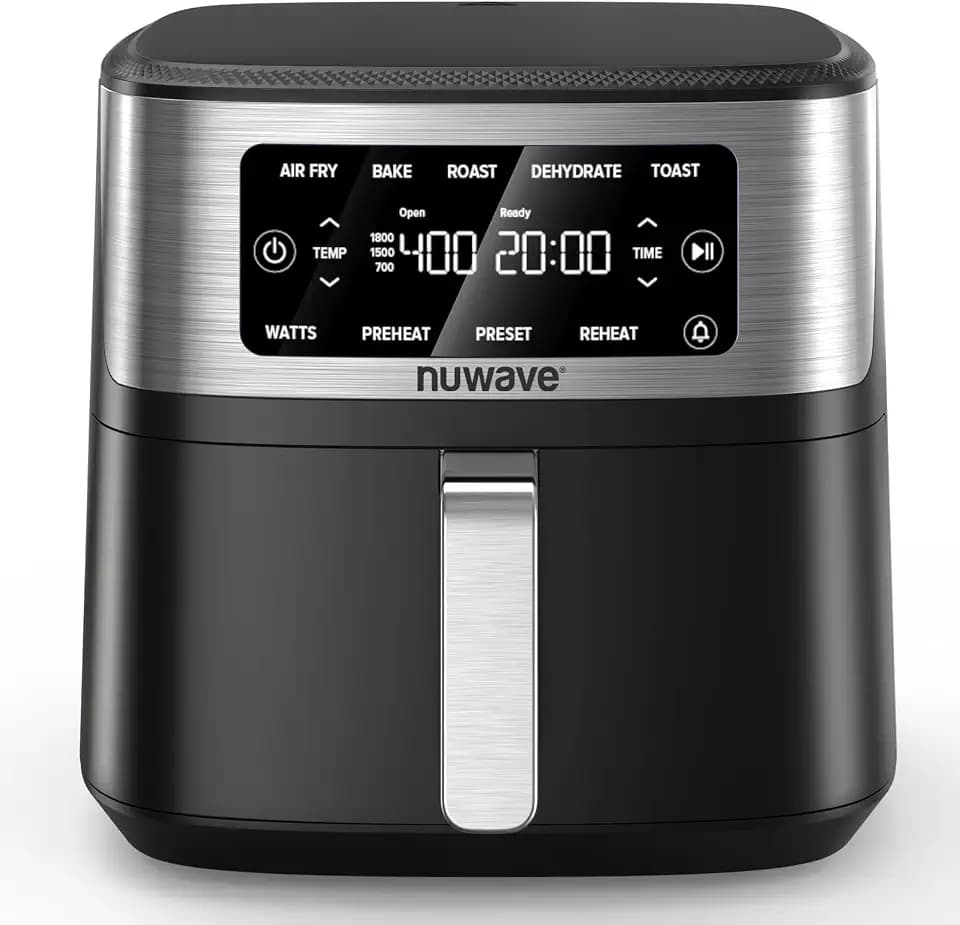 Nuwave Brio Plus 7QT Air Fryer, Extra Crispy Results w/Less Oil, PFAS-Free