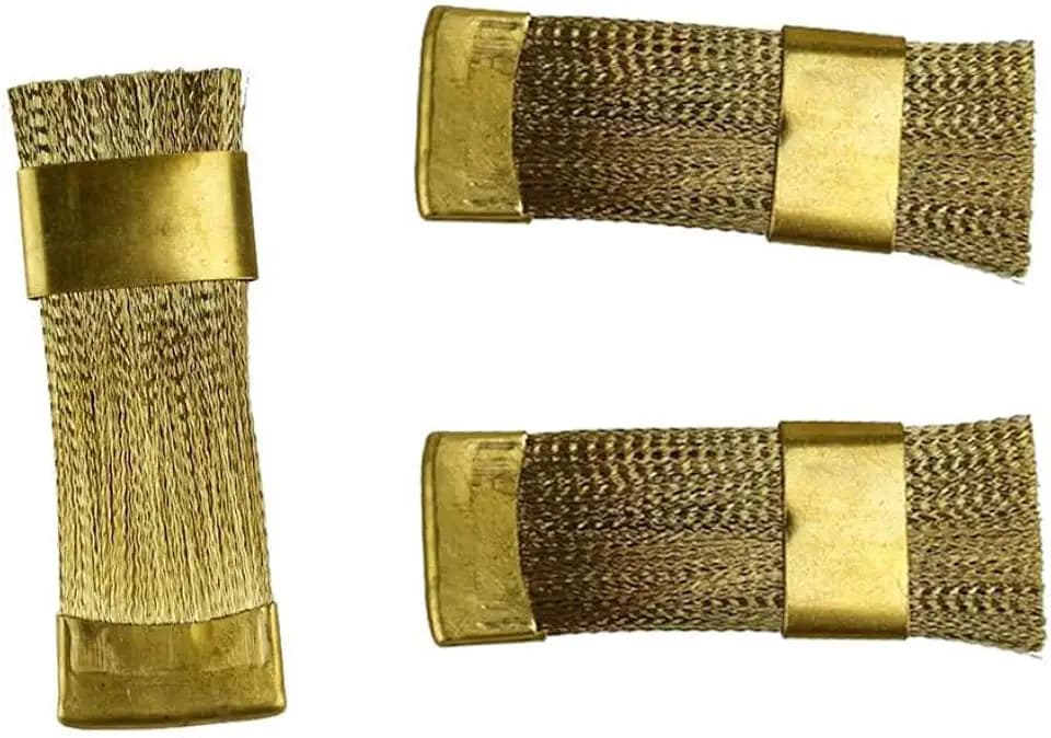 3pcs Brass Wire Flat Brushes Heavy Duty Cleaning for Rust Removal