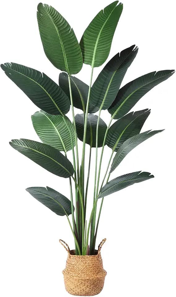 Ferrgoal 6ft Bird of Paradise Artificial Plant with Basket