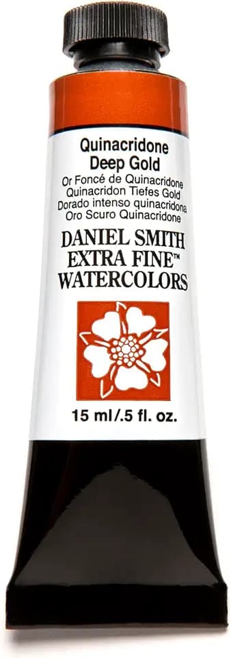 Daniel Smith 284600152 Extra Fine Watercolor 15ml Paint Tube, Quinacridone, Deep Gold, 0.5 Fl Oz (Pack of 1)