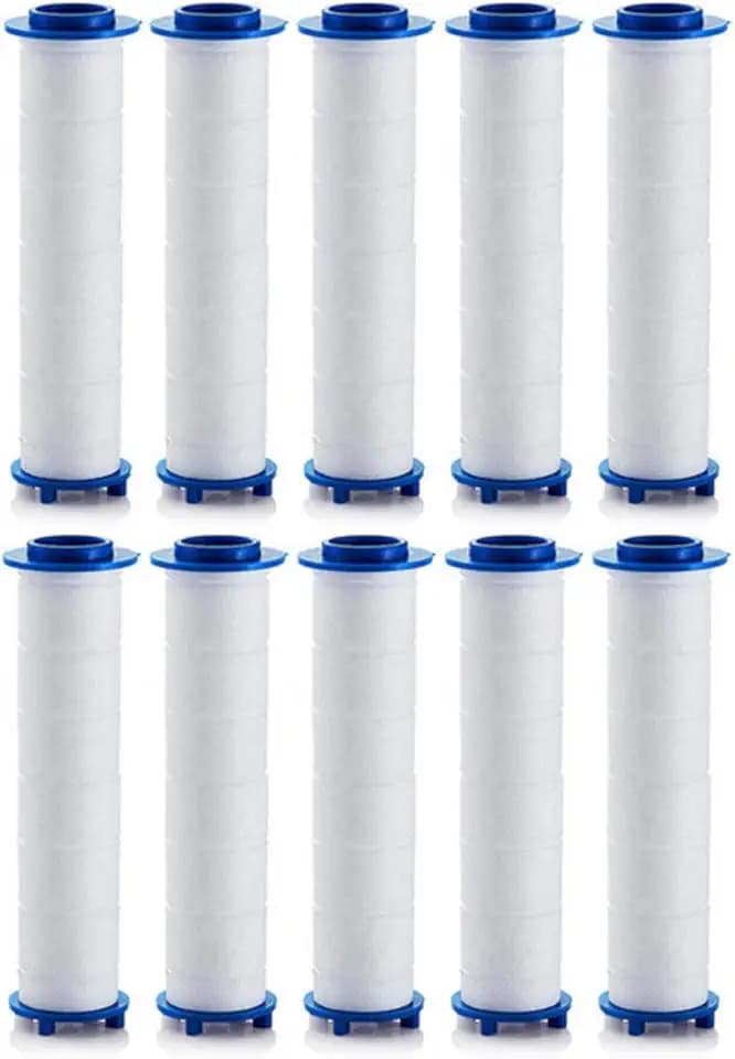 Shower head Filters 10 Pcs, Ion Shower Drops Head Filter, PP Cotton Filtered Shower Handheld, Filter Element Multiple Specifications, Suitable for Different Models of Shower Heads (White, 7cm/2.75in)