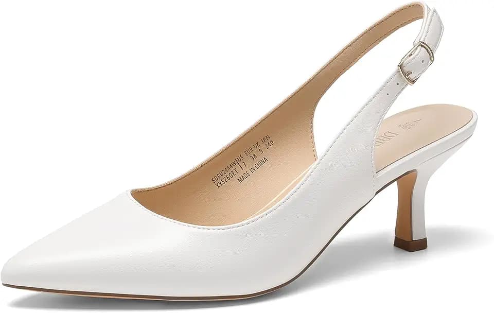 DREAM PAIRS Women's Kitten Slingback Heels Pumps