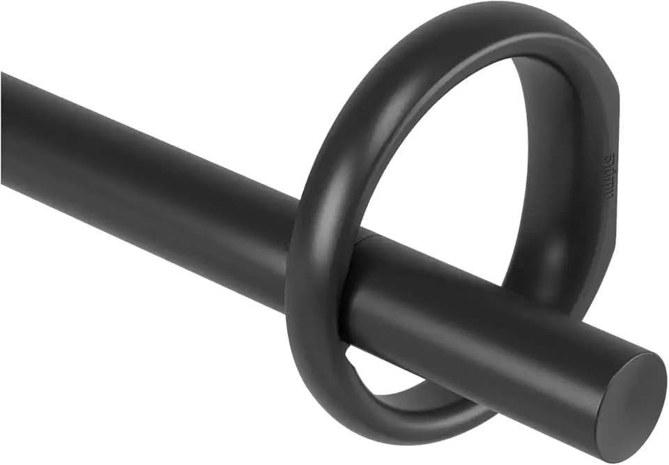 Umbra Ringlet Curtain Rod for Window, Adjustable 42 to 120 Inches, Black