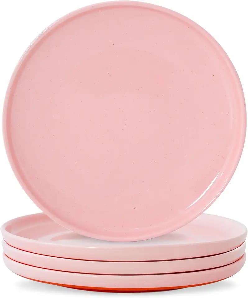 10.25-Inch Dinner Plates, Set of 4, Pink