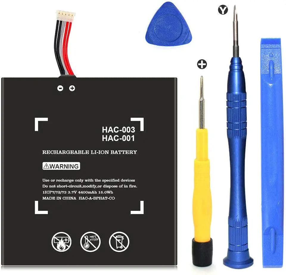 4800 mAh HAC-003 Ersatzbatterie Kompatibel mit Nintendo Switch 2017 Spielkonsole HAC-001 Interner Upgrade-Akku mit Reparatur-Toolkit