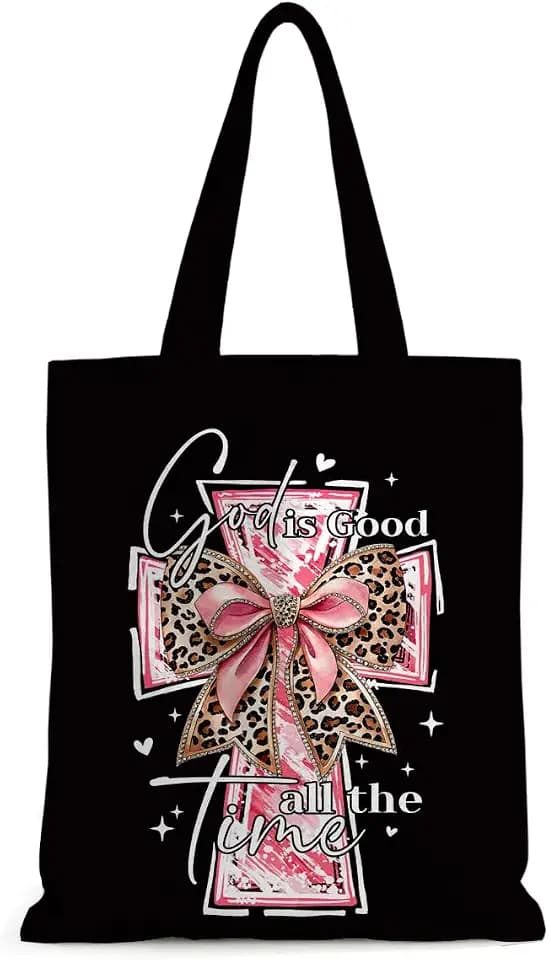 Religious Canvas Tote Bag Tote Bag for Women Christmas Birthday Canvas Bags for Shopping Beach Grocery