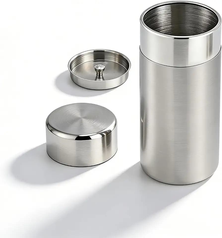 Stainless Steel Tea Canister 650ml Airtight Kitchen Storage