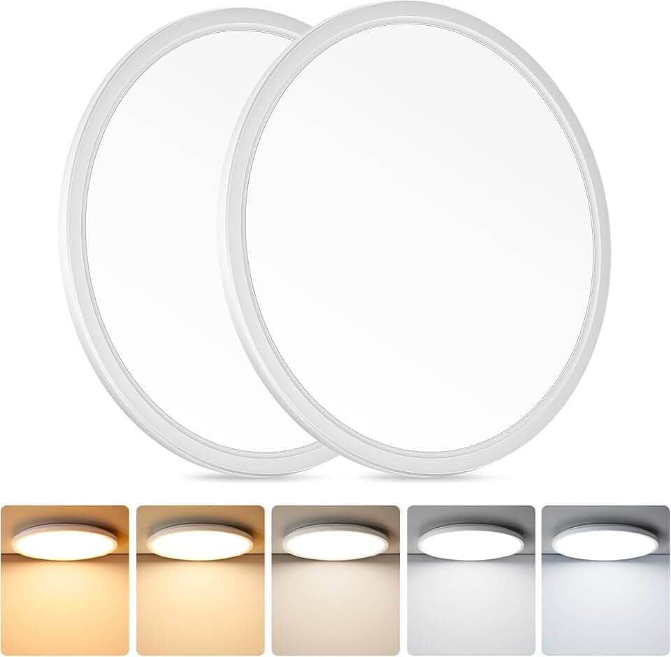 Brightever 12 Inch LED Flush Mount Ceiling Light Fixture, Dimmable, 3200LM