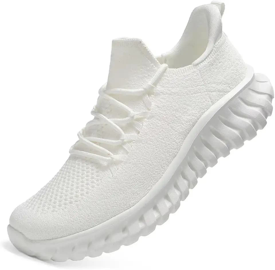 Pozvnn Mens Slip on Running Shoes Fashion Tennis Walking Sneakers Casual Gym Trainers Workout Lightweight Comfortable