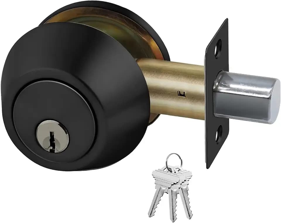 LYNN HARDWARE - DEADBOLT - Heavy Duty Single Cylinder Deadbolt Lock