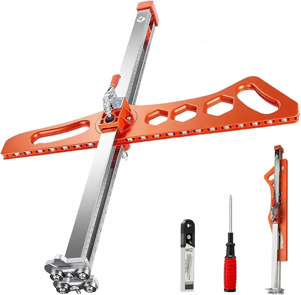 Drywall Cutter, Foldable Drywall Cutting Tool, Precise Positioning 1.5-60cm, 23 Pulleys, Suitable for Gypsum Boards with Thicknesses Less Than 1/2", Gifts for Man