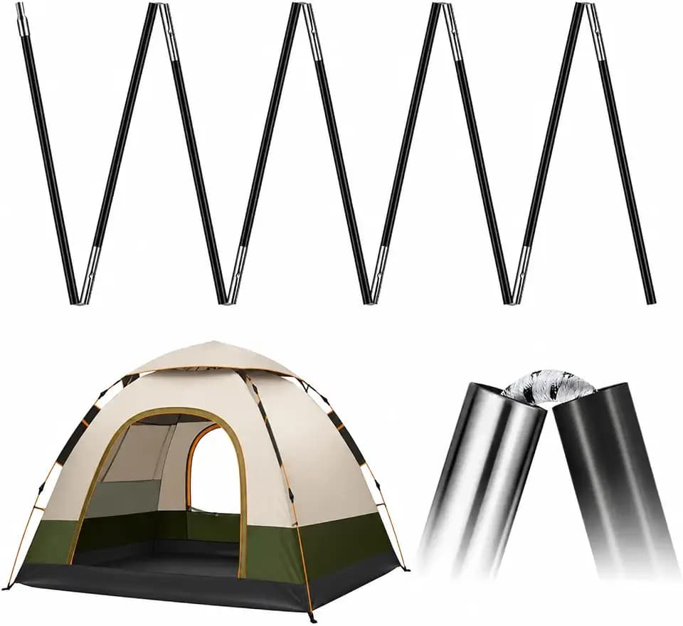 Yaocom Fiberglass Tent Poles Replacement Universal