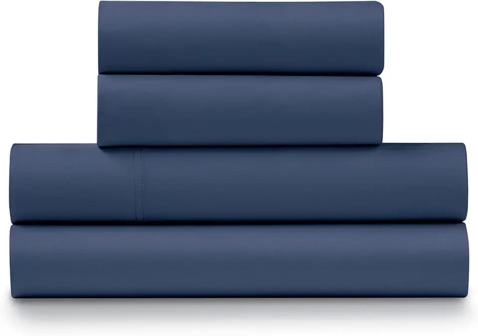 Ella Jayne Luxury Queen 4 piece Sheet Set, 1200 Thread Count 100% Cotton, 1 Flat Sheet, 1 Fitted Sheet, 2 Pillowcases - Blue