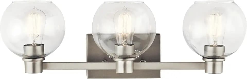 Kichler Harmony 3-Light Bathroom Vanity Light, Brushed Nickel