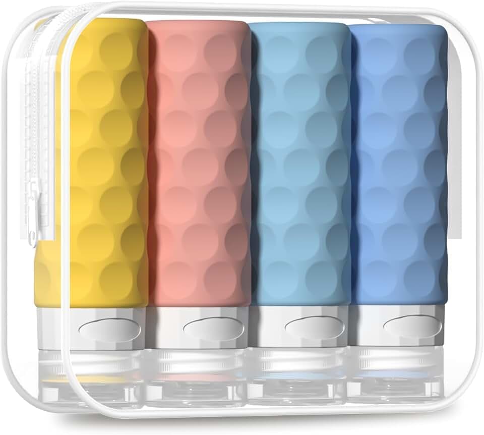 Silevoler Travel Bottles for Toiletries, Silicone Travel Size Containers