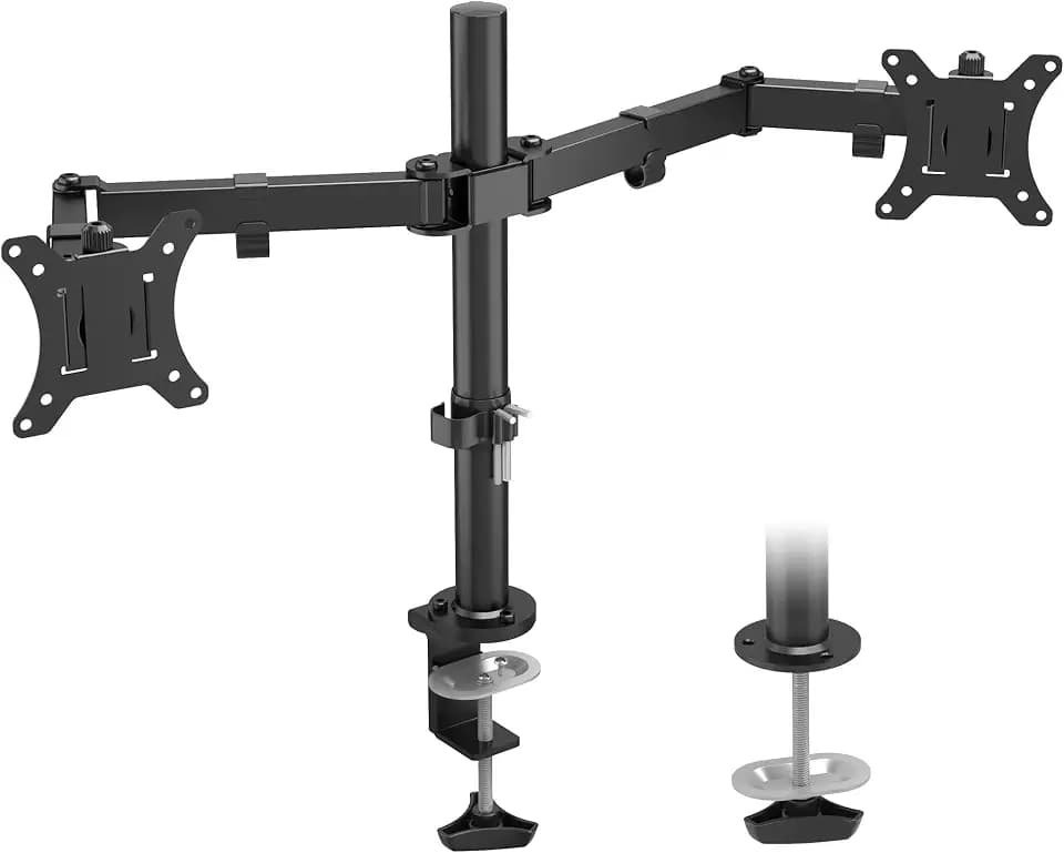 BONTEC Monitor Halterung 2 Monitore 13-30 Zoll, 8 kg/Arm, VESA 75/100 mm