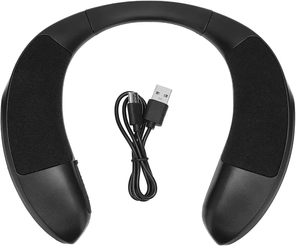 Elprico Bluetooth-Nackenbügellautsprecher mit Nackenbügel, Freisprechen, Klare Anrufe, Stereo-Sound, Bluetooth-Lautsprecher, Tragbarer Lautsprecher für Den Sport zu Hause Im Freien