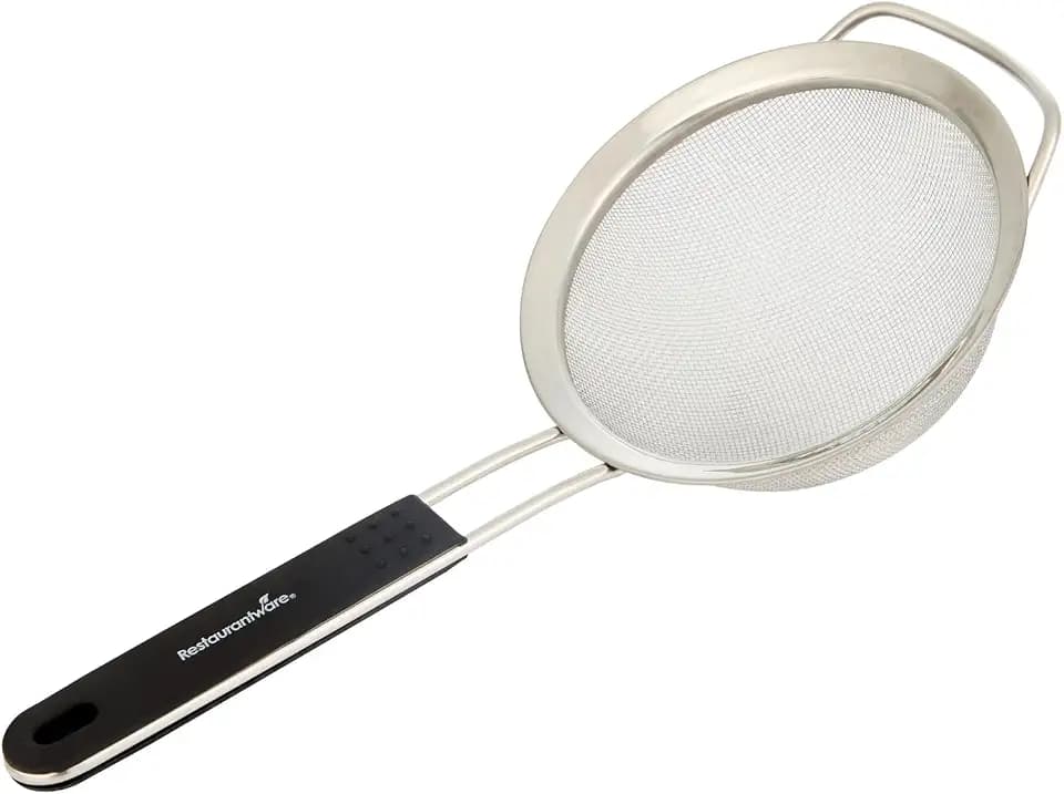 Restaurantware Round Stainless Steel Extra Fine Mesh Strainer
