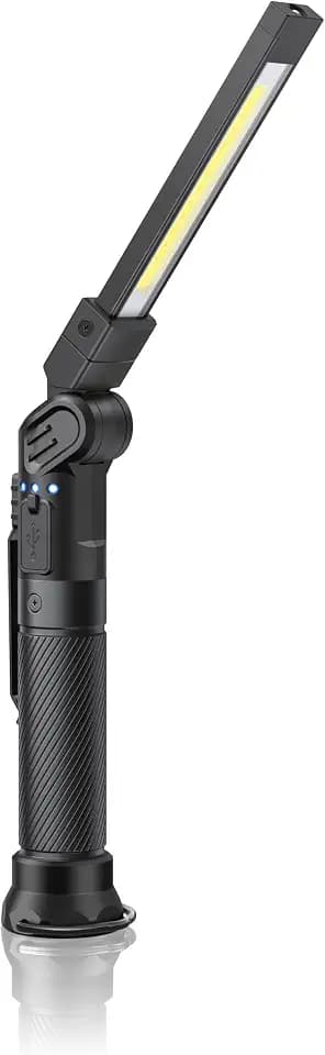 HOTLIGH Magnetic Work Light - 3200mAh Mechanic Light with Magnetic Base & Hanging Hook Design, 800LM Rechargeable Work Light for Mechanics, Repairing, Workshop Tools