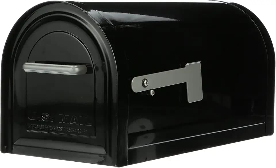 Architectural Mailboxes Reliant Locking Post Mount Mailbox, Black, Large
