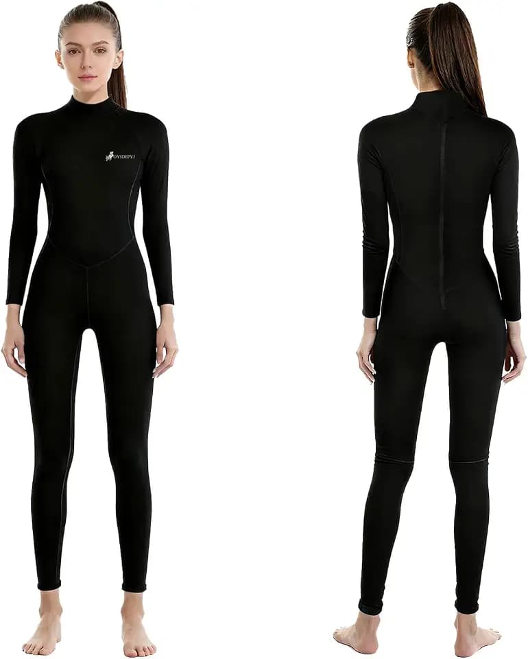 Wetsuit for Women Full Body 2MM Neoprene Wetsuits Diving Suit in Cold Water,Long Sleeves BackZip Wetsuits One Piece Thermal Swimsuit for Surfing Snorkeling Kayaking Swimming Canoeing